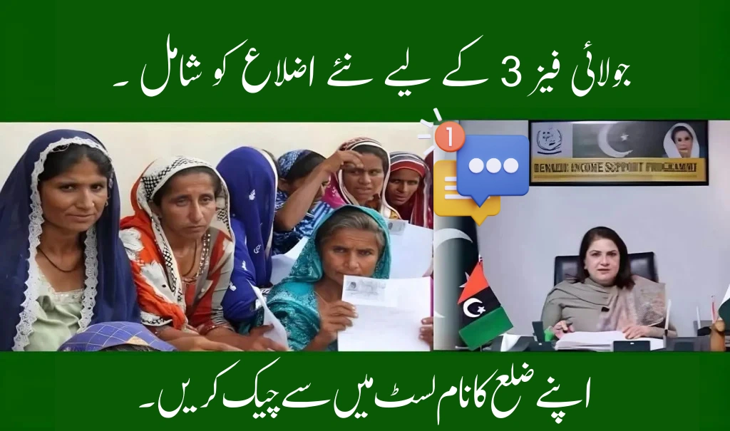 New Districts Added for BISP 8171 July Phase 3 Disbursement